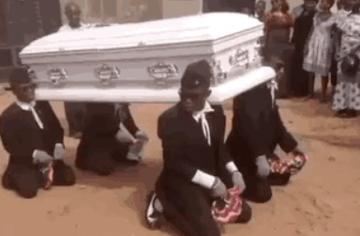 黑人抬棺材幽默表情包