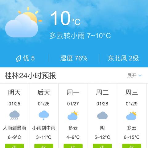 【桂林未来30天天气预报】桂林未来一个月天气情况查询