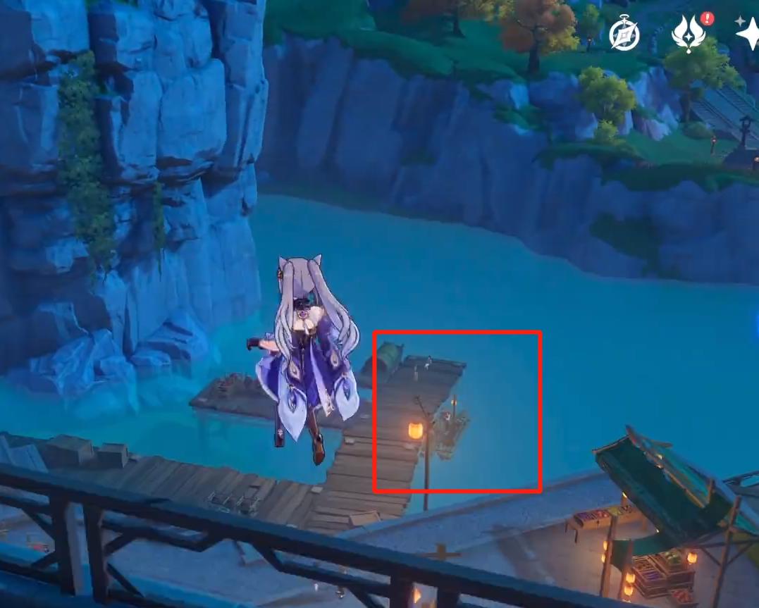 原神浪船怎么跳下（原神水面上的风神瞳怎么拿）