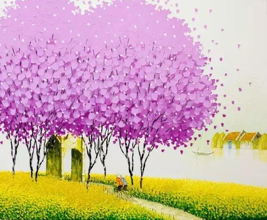干干净净、文文静静、清新淡雅的越南油画，你一定没有见过
