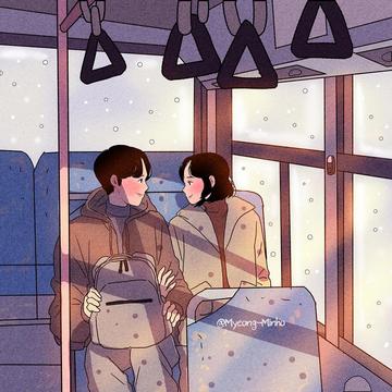 瑟瑟的情侣背景图