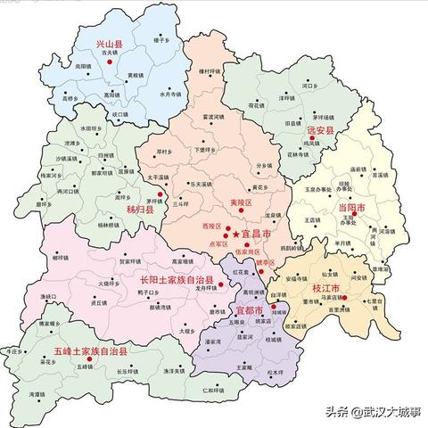 武汉市当阳的哪个方向