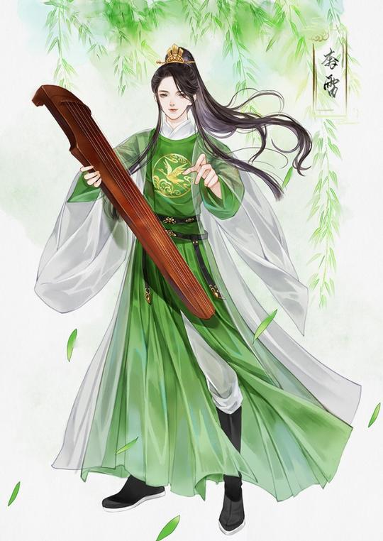 素材｜唯美古风人物之古琴拟人系列