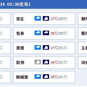 【桂林未来30天天气预报】桂林未来一个月天气情况查询