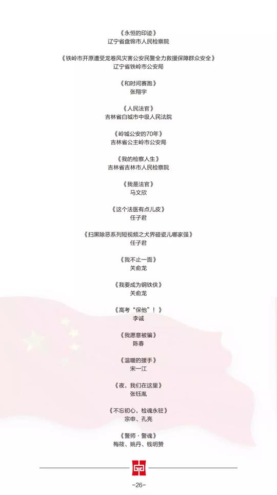 第四届平安中国“三微”比赛暨“我和政法70年”优秀短视频征集颁奖活动获奖名单公布！