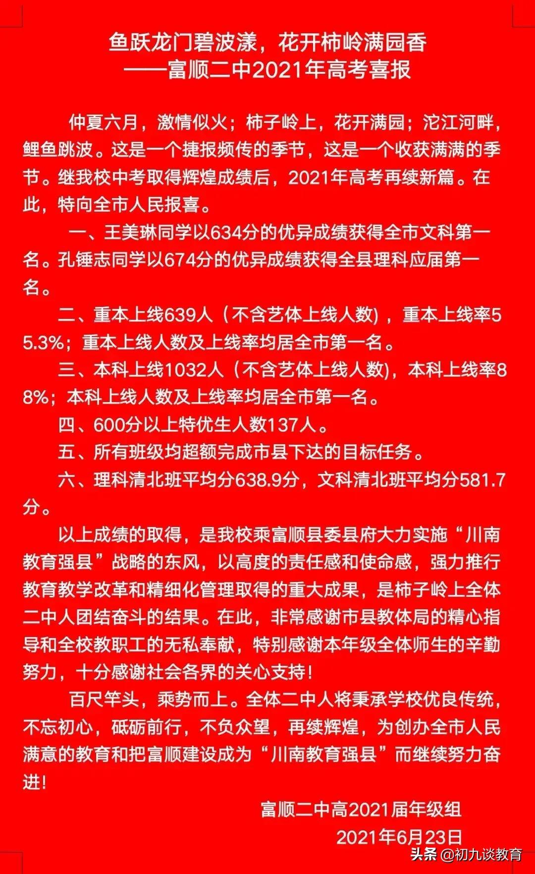 2023年成都中学排行榜揭晓：这几所学校跻身前三！