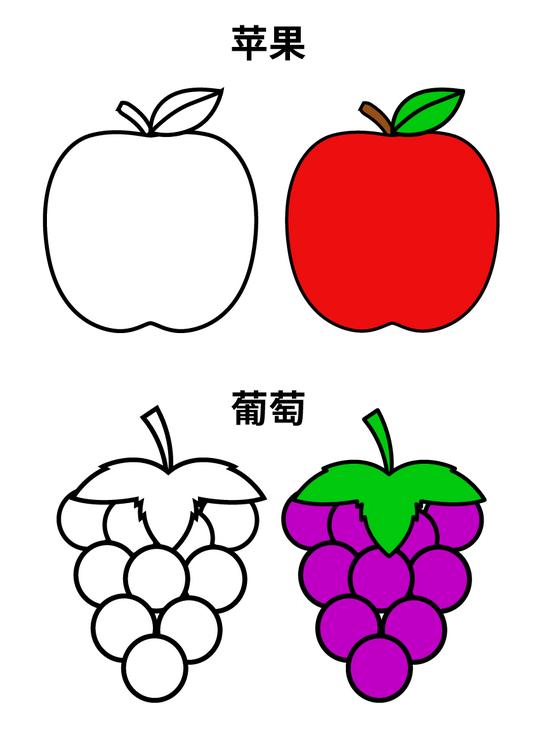 10种不同的水果简笔画素材，初学者，简单实用