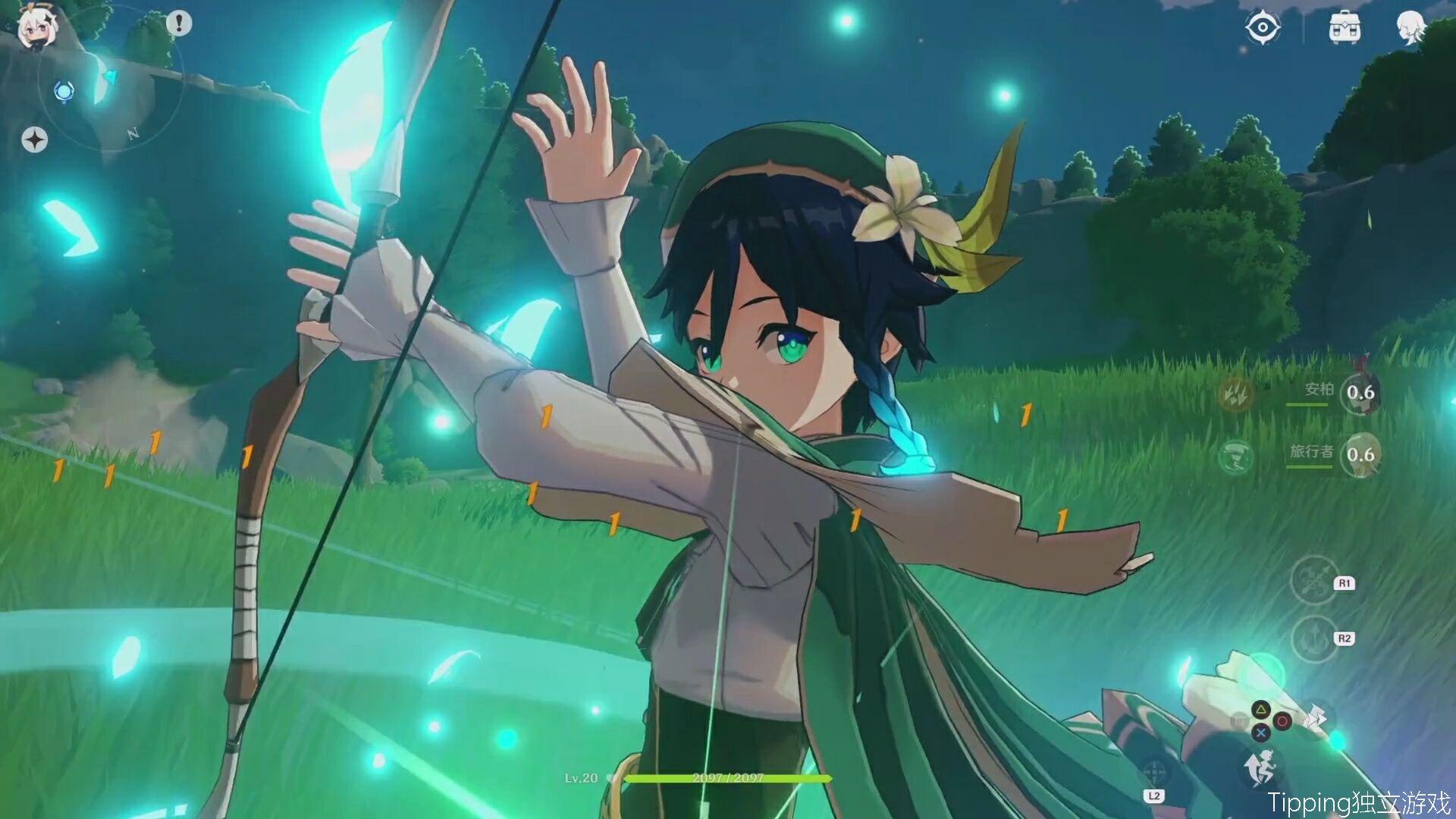 手机原神怎么领ps4翅膀(原神换人开大是哪个键)