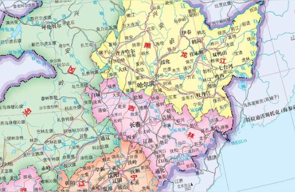 东北三省地图全图中国地图东北三省行政图