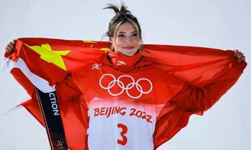 谷爱凌又做鬼脸了比赛现场图片