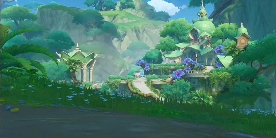 原神桥下有个岩神瞳怎么捡（原神碧水源最边上的岩神瞳怎么拿）