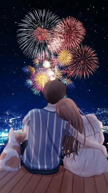 瑟瑟的情侣背景图