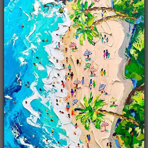 沙滩绘画图片大全的长尾关键词有什么