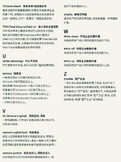 创业找风投，vc行业术语表