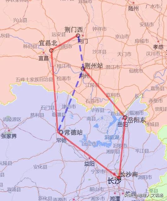 呼南高铁宜昌接常德，荆州南下接岳阳，这是最合理的方案