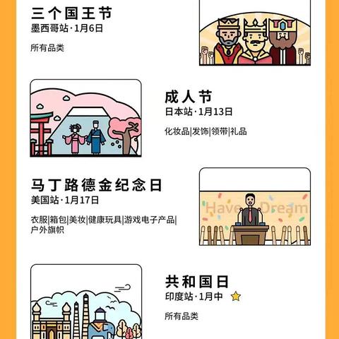 亚马逊跨境电商的日历的相关长尾关键词有什么
