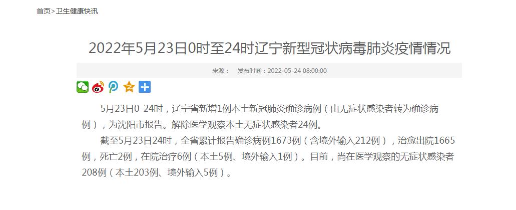 辽宁新增18例本土确诊
 /辽宁新增18例本土确诊病例