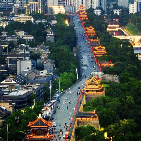 西安市全景怎么画