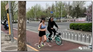 谷爱凌跑步被拦强行合影图片