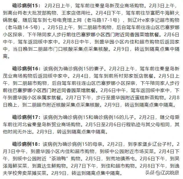 【辽宁新增4例本土确诊病例
 /辽宁新增4例本土确诊病例详情】