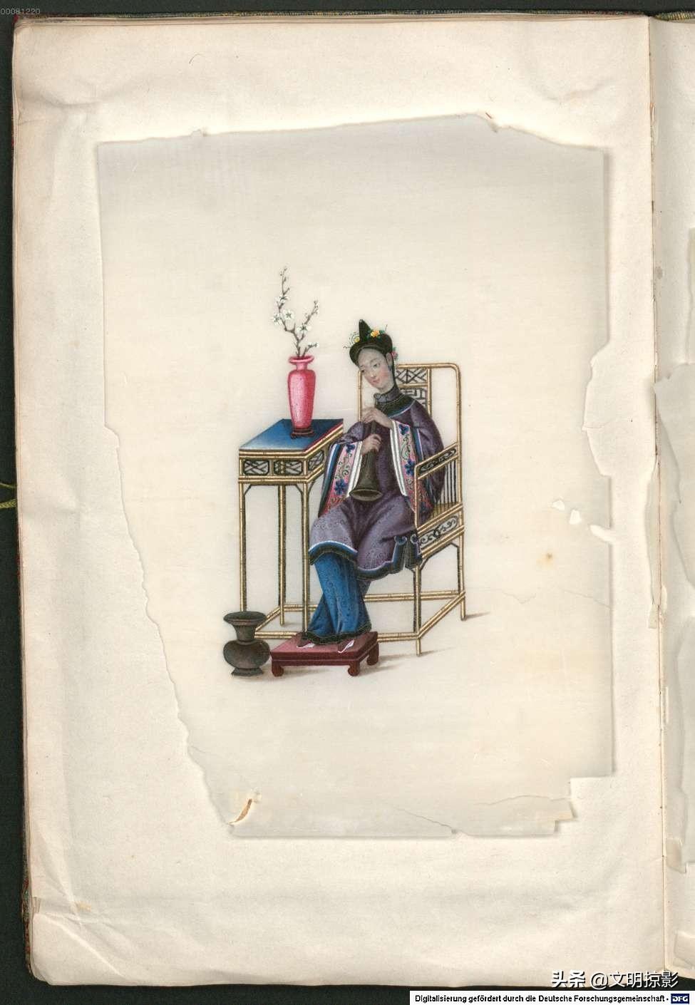 清代外销画瓷器制造通草纸
