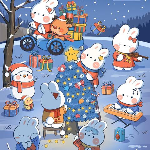 新年贺图兔年生肖运势图(新年生肖图片)