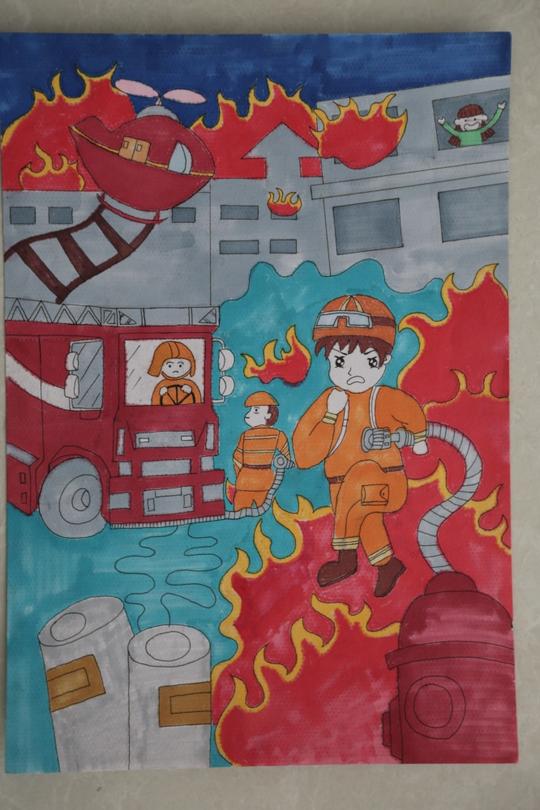 【消防宣传月】“我是小小消防员”第六届儿童消防绘画大赛作品展播（四）