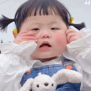 萌娃小手比心特效表情可爱