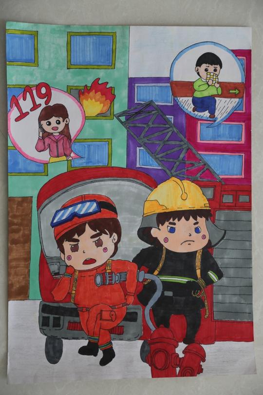【消防宣传月】“我是小小消防员”第六届儿童消防绘画大赛作品展播（五）