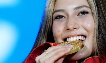 谷爱凌又做鬼脸了比赛现场图片