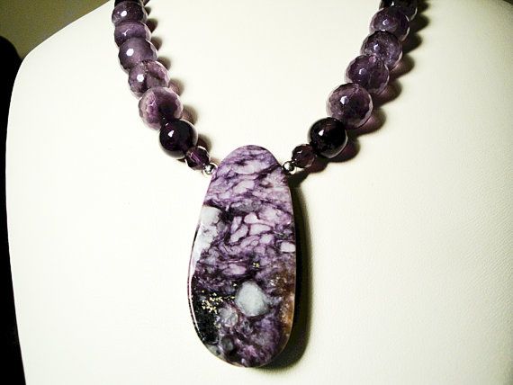 Purple Agate Necklace